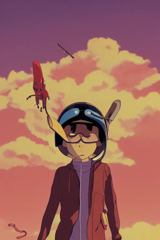 Prompt: Movie poster of FLCL, Highly Detailed, Dramatic, A master piece of storytelling, wide angle, cinematic shot, highly detailed, cinematic lighting, by Wes Anderson +Rumiko Takahashi, 8k, hd, high resolution print