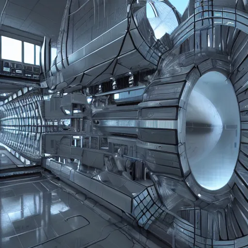 Prompt: hadron antimatter vacuum reactor. cern accelerator. high tech space age antimatter nacelle. photorealistic. 4 k. god rays. highly detailed. vray rendering. unreal engine.
