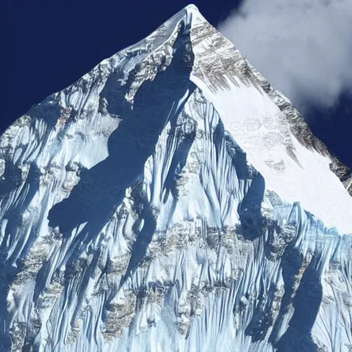 Prompt: mount everest but it's made of people