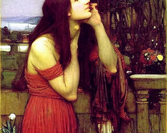 Image similar to john william waterhouse