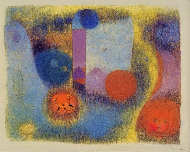 Image similar to Void of the soul. Odilon Redon. Paul Klee. Roberto Matta.