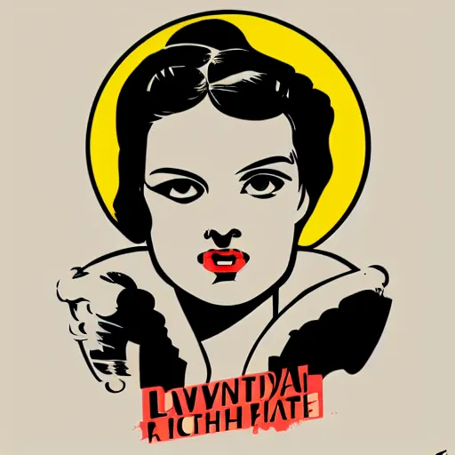 Image similar to individual pretty ada lovelace silk screen butcher billy style