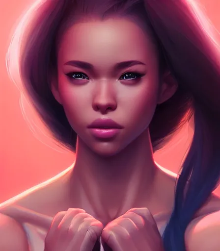 Prompt: beautiful portrait of a gorgeous personal trainer who looks like Humba Wumba , character design by charlie bowater, ross tran, artgerm, and makoto shinkai, detailed, soft lighting, rendered in octane