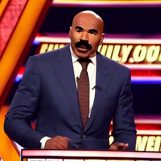 Image similar to Steve harvey on family feud as George Washington