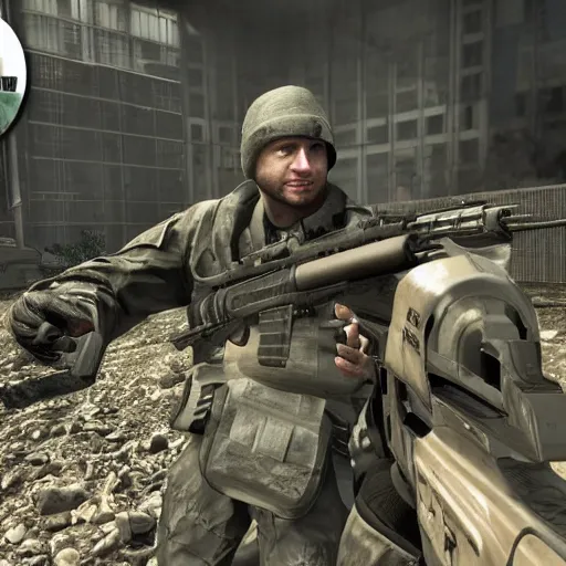 Prompt: Tobey Maguire in Call Of Duty, in-game screenshot, stunning screenshot, epic, intricate, accurate, cool, trending,