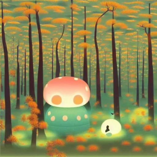 Image similar to forest at night by Chiho Aoshima