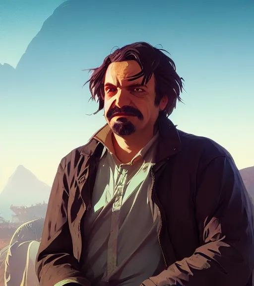 Prompt: Highly detailed portrait balzac in GTA V, Stephen Bliss, unreal engine, fantasy art by Greg Rutkowski, Loish, Rhads, ferdinand knab, Makoto Shinkai and Lois van baarle, ilya kuvshinov, rossdraws, Tom Bagshaw, global illumination, radiant light, detailed and intricate environment