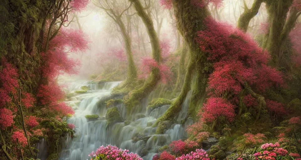 Image similar to dna, woman, ferdinand knab, breath - taking beautiful, streams, flowers, and mist, an aesthetically pleasing, dynamic, energetic, lively, complex, intricate, detailed, well - designed digital art, streams, flowers, and mist, early morning, light and shadow