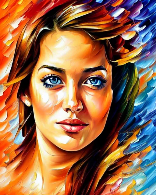 Image similar to girl artwork by leonid afremov, artwork by sandra chevrier, artwork by leonid afremov, golden hour, illustration, highly detailed, simple, no jagged lines, vector art, smooth, artstation