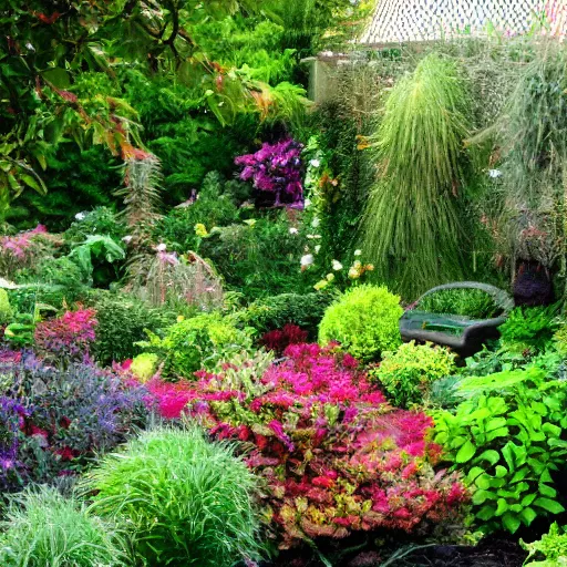 Prompt: a fantastic garden