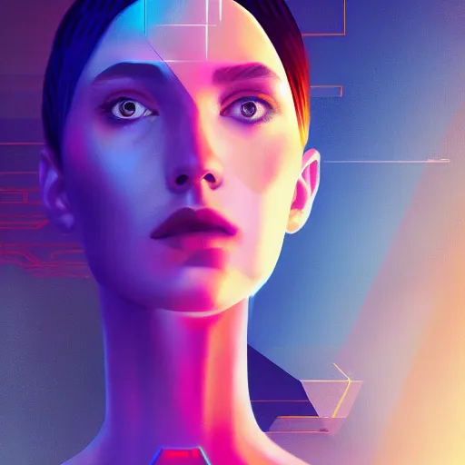 Image similar to portrait handsome androgynous sci - fi girl, blade runner 2 0 4 9, futuristic metropolis background, lazer drone, digital art, pop art by hsiao - ron cheng