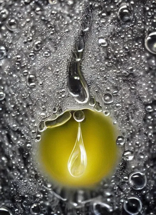 Image similar to portrait of a stunningly beautiful water drop, all styles combined and multiplied