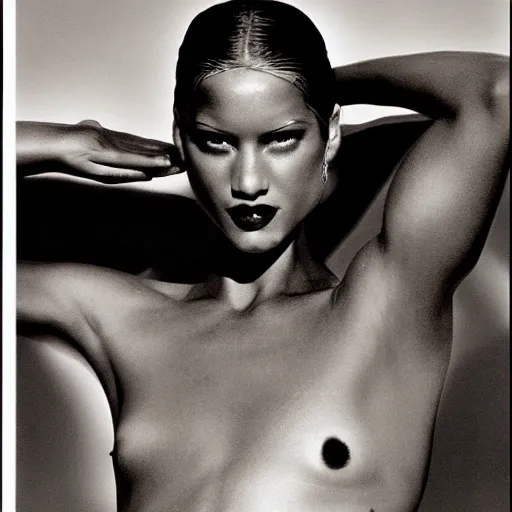 Prompt: a photo by herb ritts