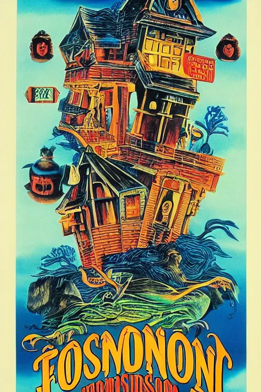 Image similar to poster for the 1 9 9 2 movie'formosa ', directed by jim jarmusch, starring donald sutherland and uncle aloysius, poster by ed roth and basil wolverton ), crisp