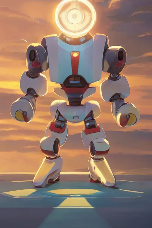 Image similar to metabots medabots medarotto medarot robot minimalist comics, behance hd by jesper ejsing, by rhads, makoto shinkai and lois van baarle, ilya kuvshinov, rossdraws global illumination ray tracing hdr radiating a glowing aura