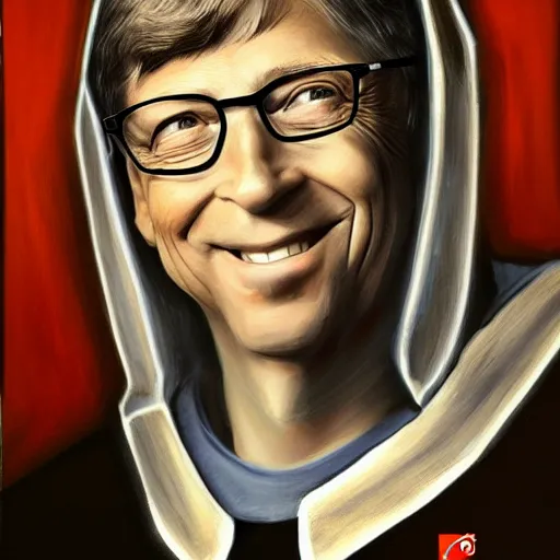 Prompt: Bill Gates cosplaying as Cleopatra, oil on canvas, high quality professional portrait, highly detailed, trending on art station