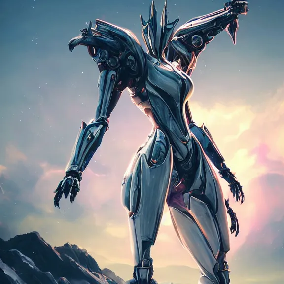 Image similar to extremely detailed ground shot of a giant beautiful stunning goddess 1000 meter tall, that's a anthropomorphic hot robot mecha female dragon, silver sharp streamlined armor, detailed head, sharp claws, glowing Purple LED eyes, sitting cutely on a mountain, behind a tiny village, dragon art, warframe fanart, Destiny fanart, micro art, macro art, giantess art, furry art, furaffinity, high quality 3D realism, DeviantArt, Eka's Portal, HD