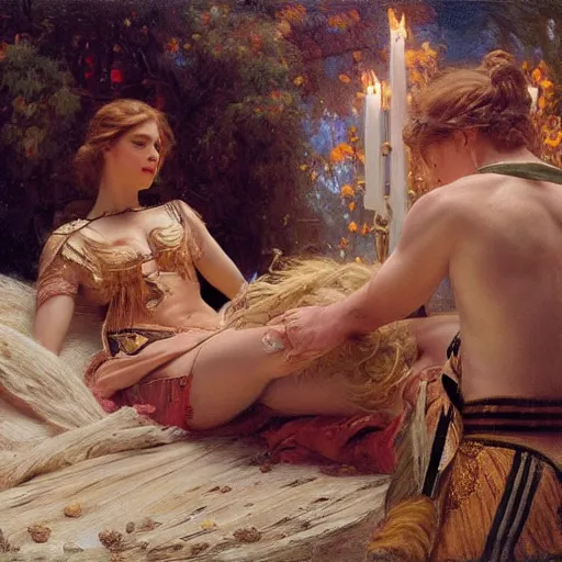 Prompt: a cinematic shot of a young woman killed her lover with a dagger, extremely realistic and highly detailed painting by gaston bussiere and j. c. leyendecker 8 k