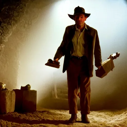 Image similar to Michael Cera as indiana jones in raiders of the lost ark, 8k resolution, full HD, cinematic lighting, award winning, anatomically correct