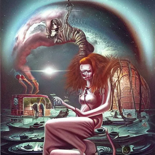 Prompt: otherworldly science fiction surrealism by Chris Mars.