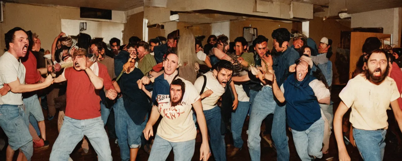 Image similar to a riot breaking out as people try to escape a room full of spaghetti, anxiety, canon 5 0 mm, cinematic lighting, photography, retro, film, kodachrome