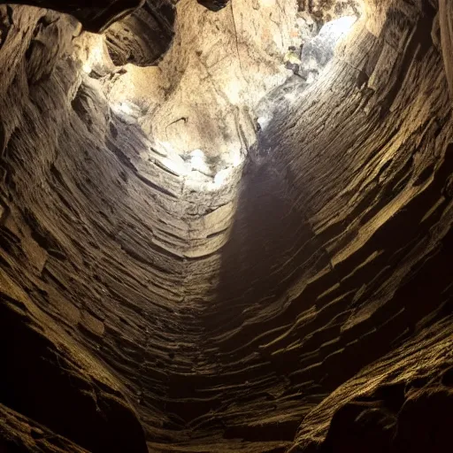 Prompt: Gigantic structures found in the depths of an enormous dark cave. Wide shot, cinematic, 4k