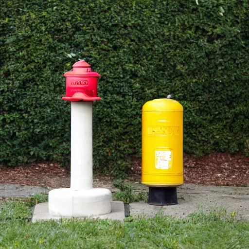 Prompt: a fire hydrant made of croissant