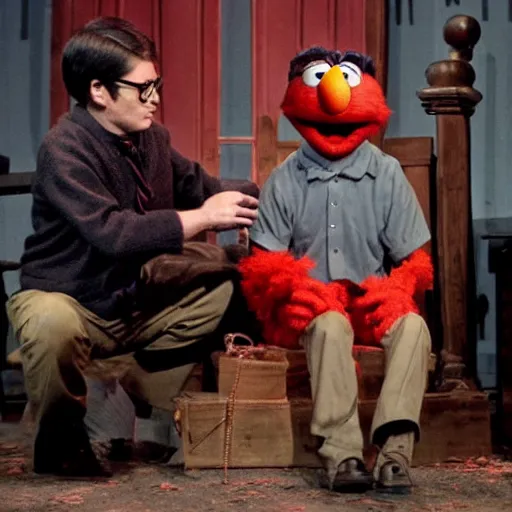 Image similar to elmo in to kill a mockingbird