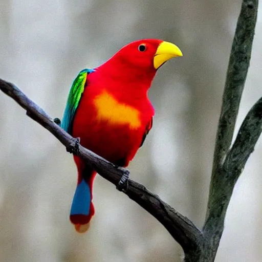 Prompt: The worlds cutest!!! bloodthirsty colorful bird