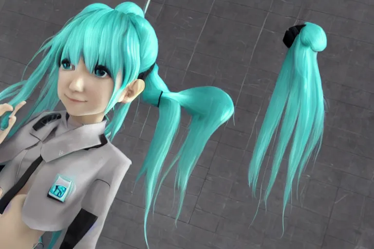 Image similar to hatsune miku in half - life