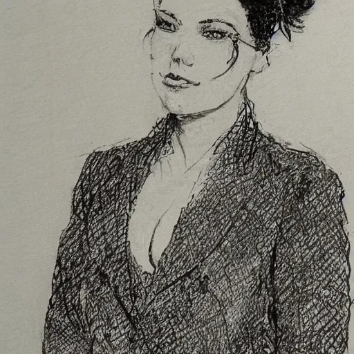 Image similar to female lawyer, business suit, brown neat hair, pixiv, fanbox, trending on artstation, digital painting, portrait, defense attorney, modern, sleek, highly detailed, formal, serious, determined, competent, colorized