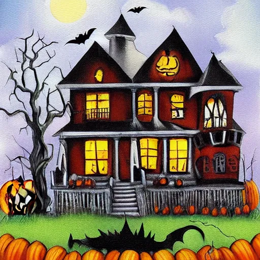 Image similar to Vintage Halloween Painting HDR