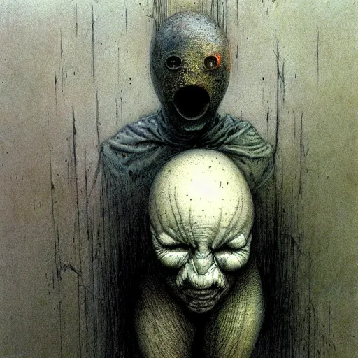 Prompt: humpty dumpty front view by by luis royo and wayne barlowe, beksinski