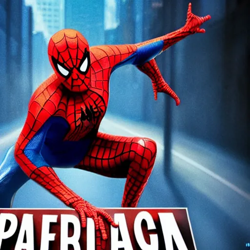 Image similar to kanye west stars in the new spider man movie, movie poster