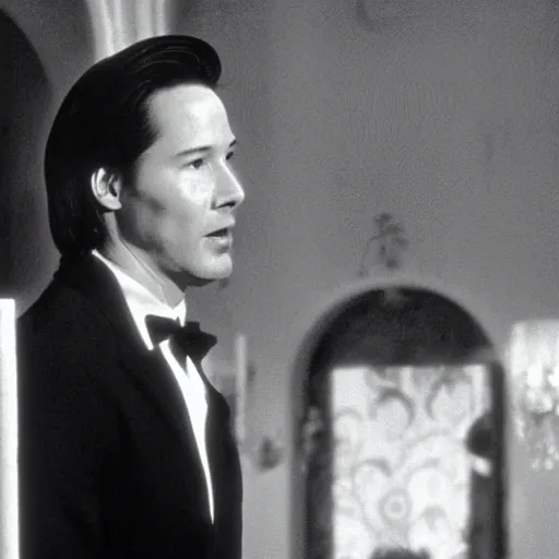 Prompt: keanu reeves in the sound of music 1 9 6 5