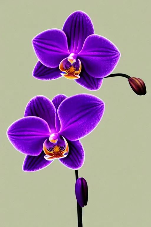 Image similar to a purple and blue orchid, ( ( ( ( jonathan zawada ) ) ) ) a computer rendering by agnes lawrence pelton, featured on polycount, computer art, rendered in cinema 4 d, octane render, rendered in maya