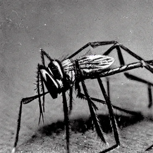 Image similar to old photograph of a fat mosquito