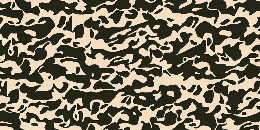 Prompt: seamless detailed camo pattern with western dragon, artstation