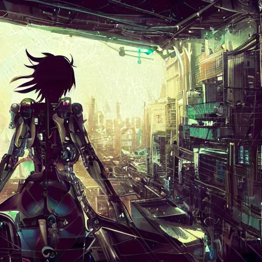 cyberpunk anime girl flip skateboard, sport, neonpunk,, Stable Diffusion