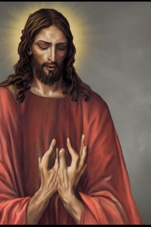 Image similar to jesus facepalm, photorealistic