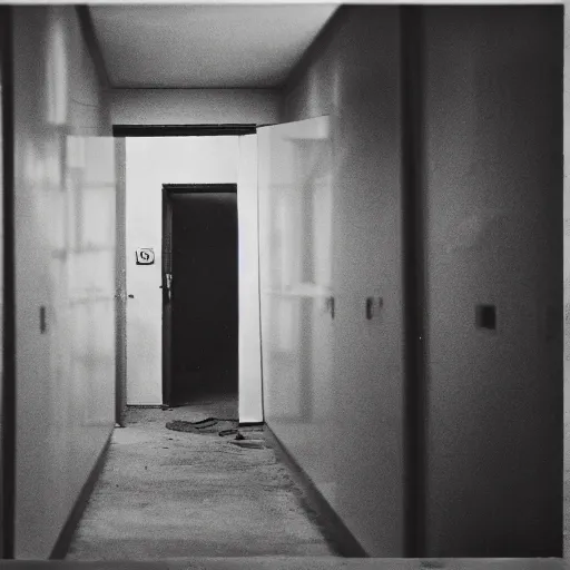 Prompt: secret room of STASI Germany, photojournalism, Kodak 5219 grainy image