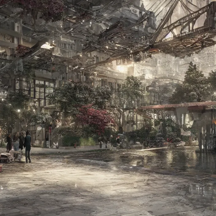 Image similar to realistic renderings of astonishing scenes