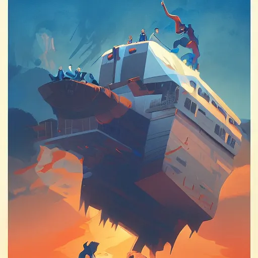 Image similar to face icon stylized minimalist the poseidon adventure 1 9 7 2, loftis, cory behance hd by jesper ejsing, by rhads, makoto shinkai and lois van baarle, ilya kuvshinov, rossdraws global illumination