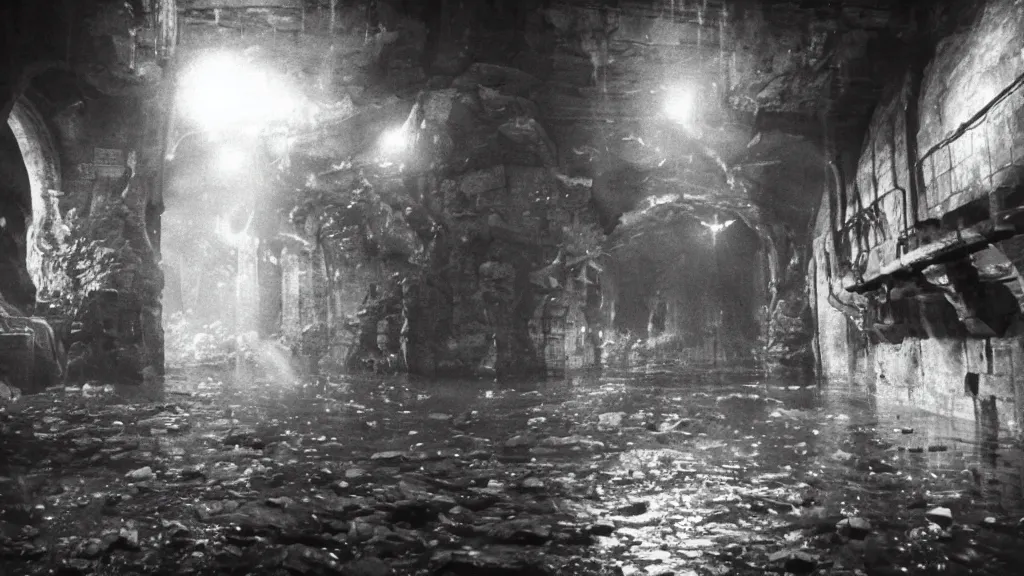 Image similar to the sewer of undercity, film still, epic shot cinematography