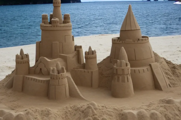 Image similar to a completed sand castle