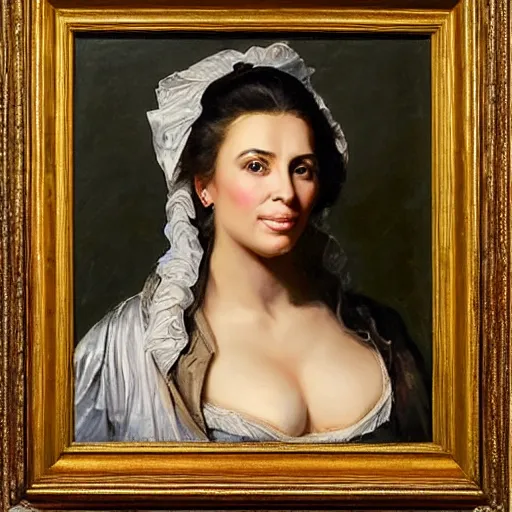 Image similar to portrait of kim kardashian by peter paul rubens