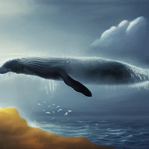 Prompt: a whale by artem chebokha