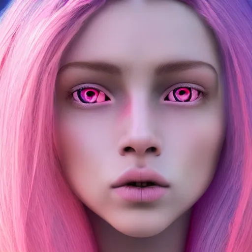 Prompt: beautiful warrior angel with pink hair, upper body, blue piercing eyes, mystery, beautiful aesthetic, by james jean, trending on artstation, digital art, octane render, 8 k, ultra realistic