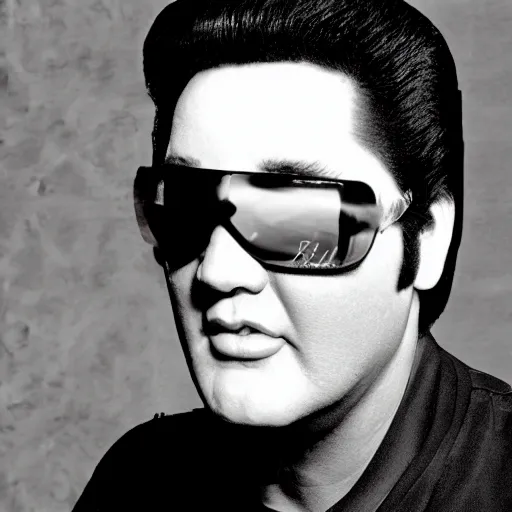 Image similar to photo of Elvis, photomat, black and white, photobooth