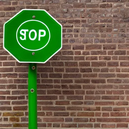 Image similar to green stop sign